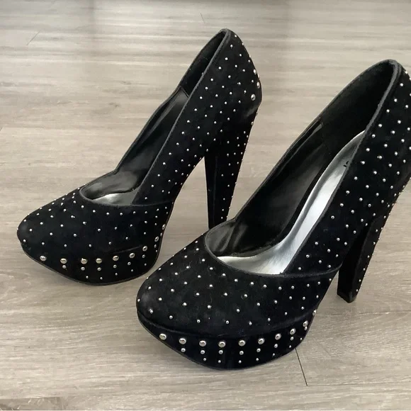 Shiekh Black Studded Heels - Picture 3 of 7